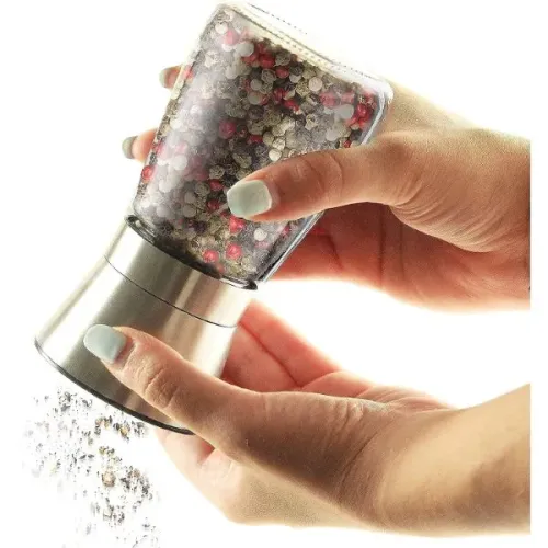 Justcheapstore Cam Hazneli Tuz ve Karabiber Değirmeni resmi