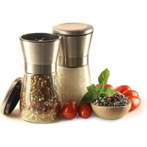 Justcheapstore Cam Hazneli Tuz ve Karabiber Değirmeni resmi