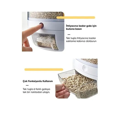 Justcheapstore Dönebilen Kuru Gıda Ve Bakliyat Organizeri resmi