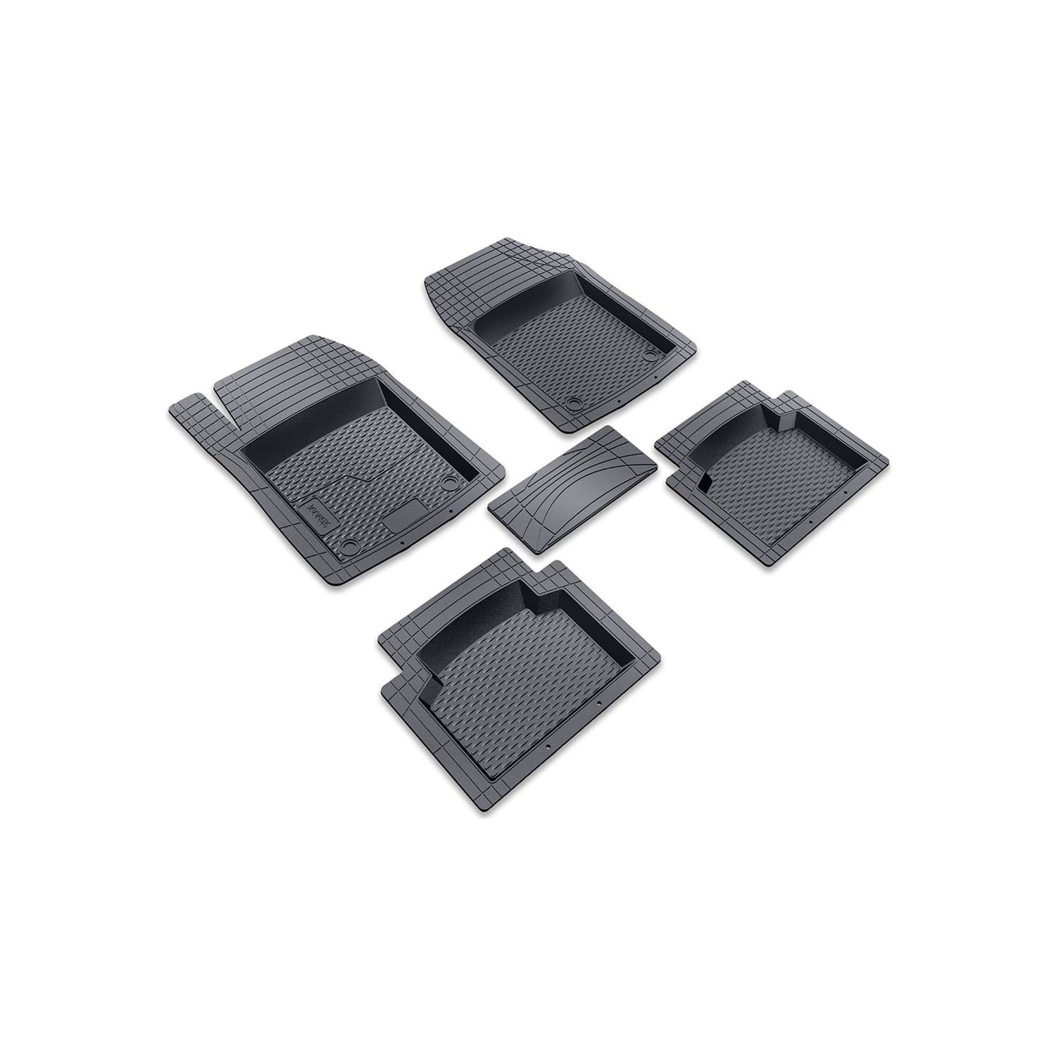 BRS-DK-12347163 Tesla Model 3 Fastback Sedan (2017 - ….)  Havuzlu Universal 3D Plus  Kauçuk Oto Paspas Gri resmi