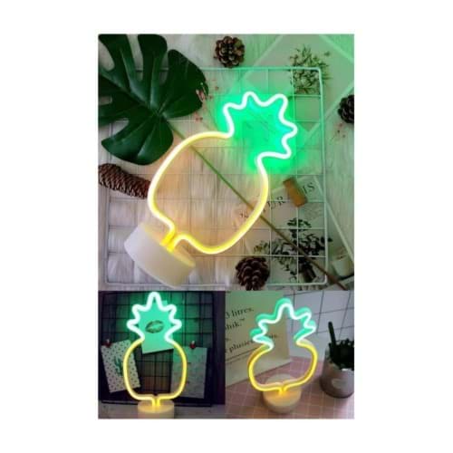 Justcheapstore Ananas Neon Lamba resmi