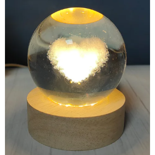 Picture of Decoratif Heart Design Glass Globe