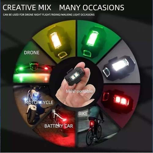 Flaşör Led İkaz Lambası 7 Renkli resmi