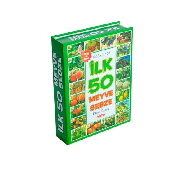 1420 DıyToy, Flash Cards - İlk 50 Meyve - Sebze / +12 ay resmi