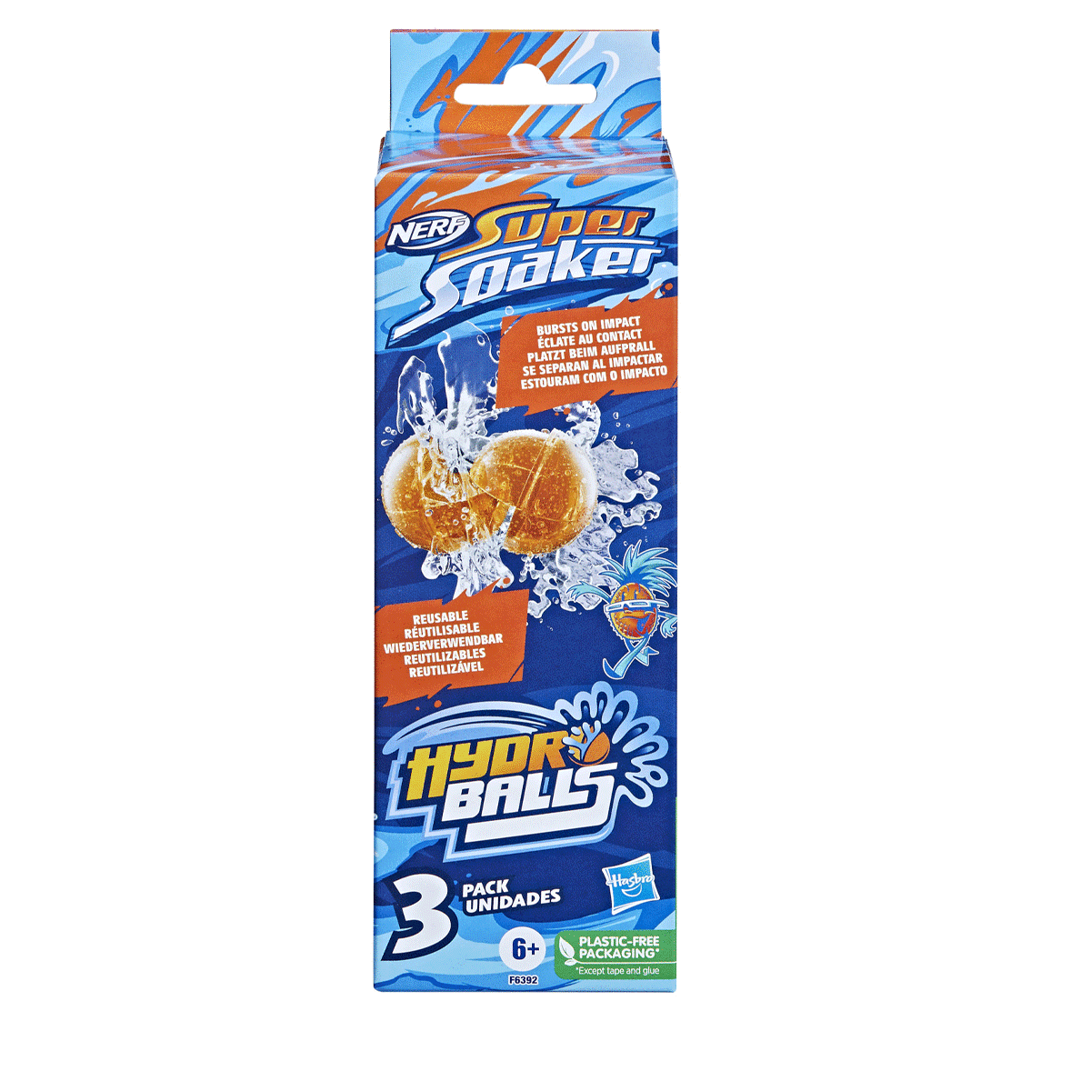 F6392 Nerf Super Soaker Hydro Balls 3lü +6 yaş resmi