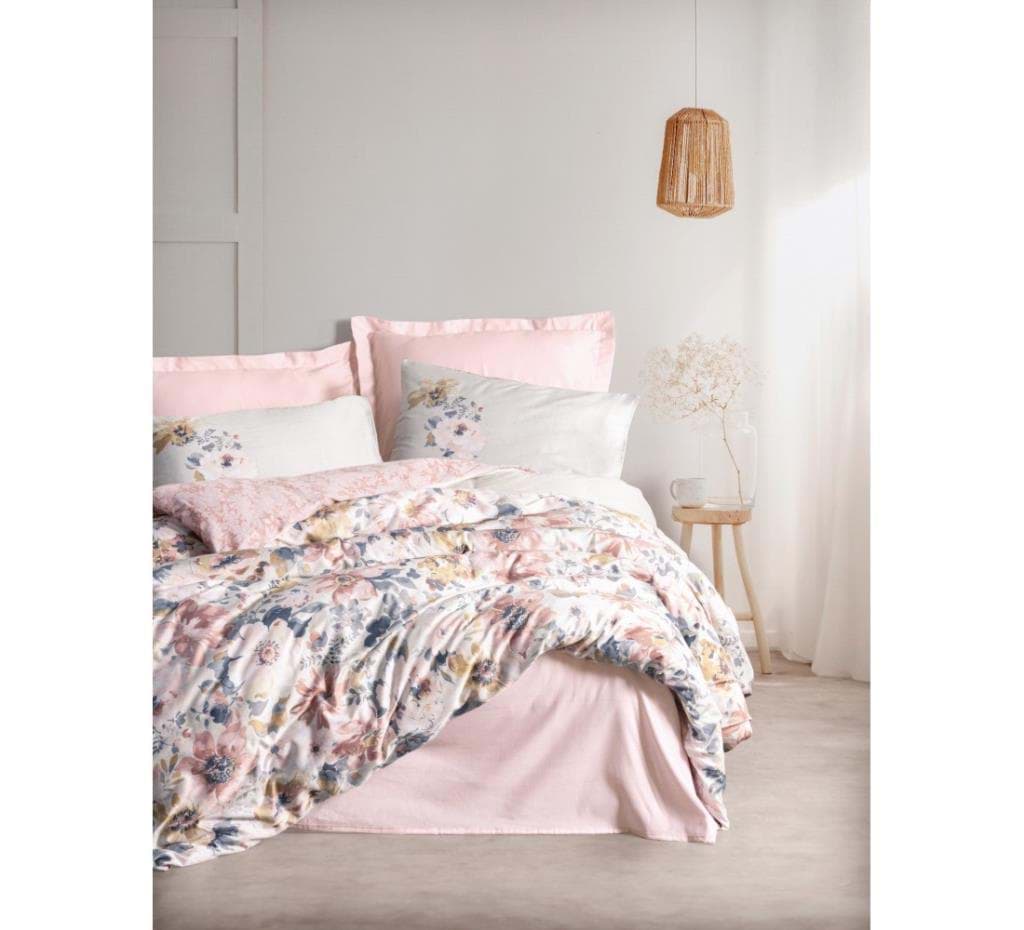 Picture of Cotton Box Double Satin Duvet Cover Set Dalya Powder