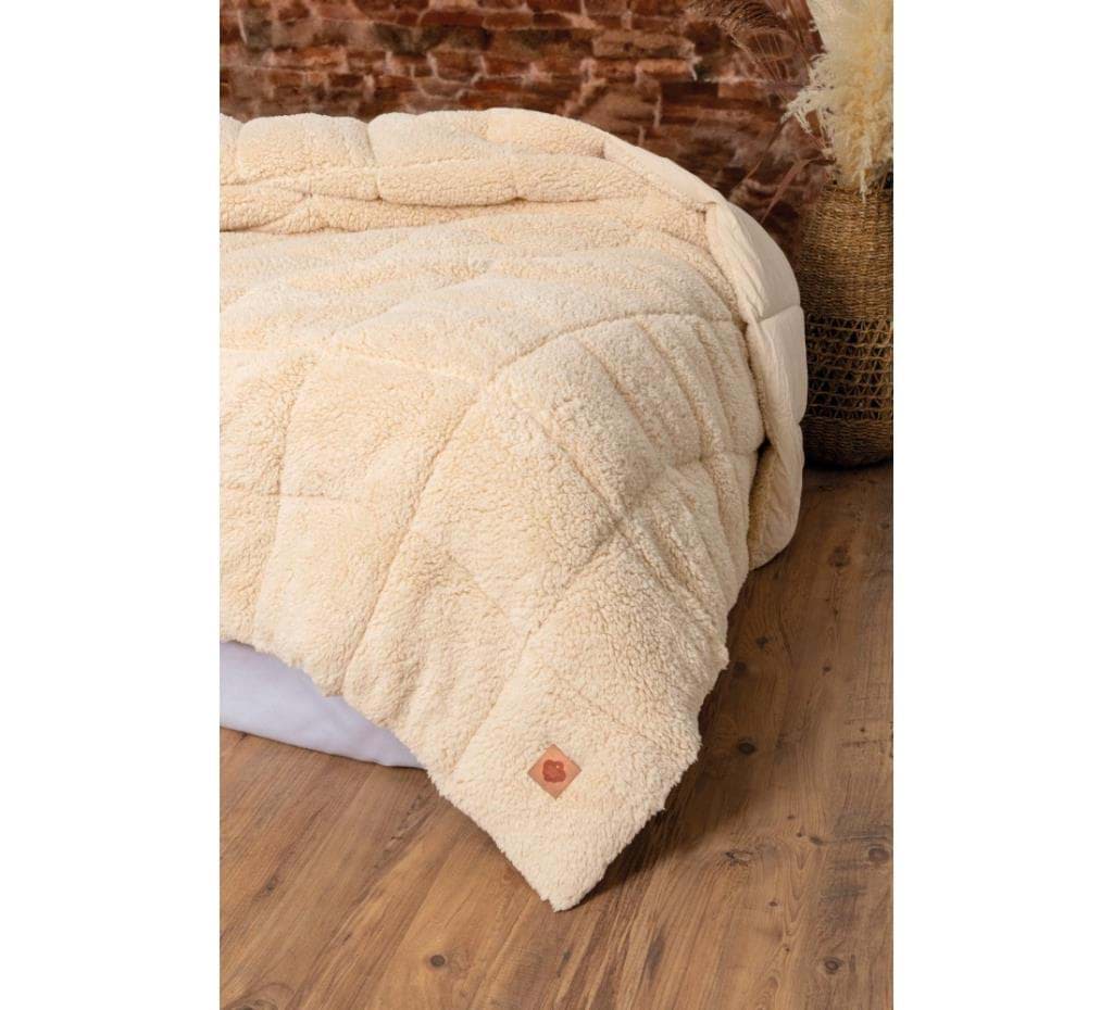 Picture of Cotton Box Plush Double Quilt Cream