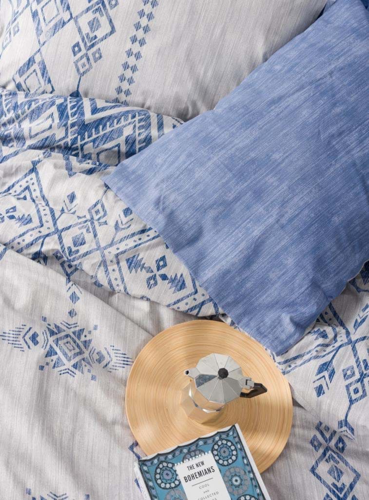 Cotton Box Ranforce Nevresim Takımı Çift Kişilik Cleo Mavi resmi