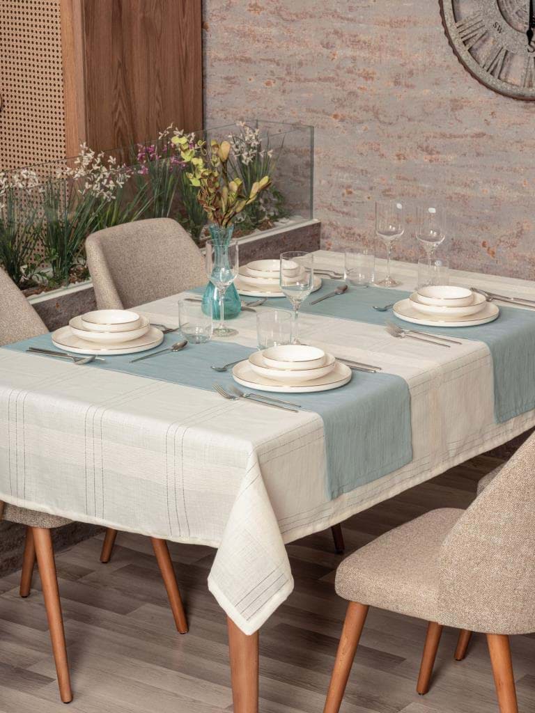 Picture of Cotton Box Antique Jasmine Cream Linen Table Cap