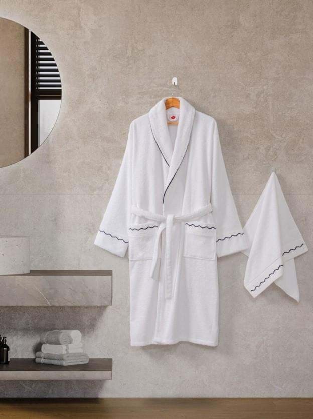 Picture of Cotton Box Classic Bathrobe Set Josina M-L WOMEN