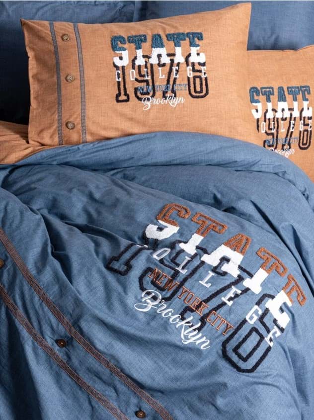 Cotton Box Mood Nakışlı Ranforce Çift Kişilik Nevresim Takımı State Tarçın 8680108071151 resmi