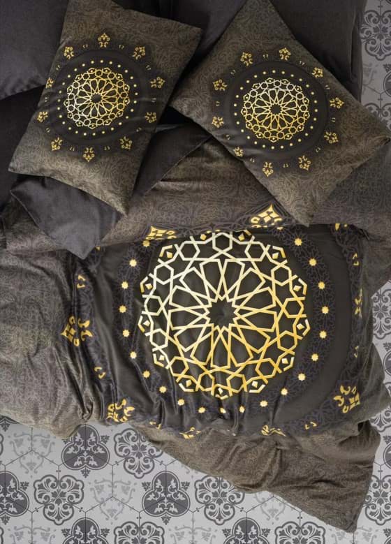 Picture of Cotton Box Palace Satin Double Duvet Cover Set Togay Antracitit