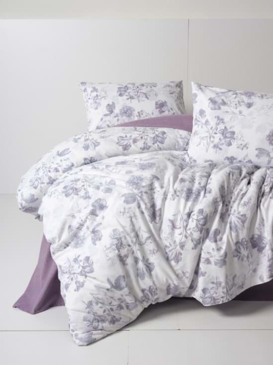 Cotton Box Flanel Nevresim Takımı Çift Kişilik Sadie Mor resmi