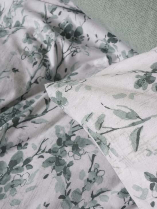 Cotton Box Flanel Nevresim Takımı Çift Kişilik Casey Petrol resmi