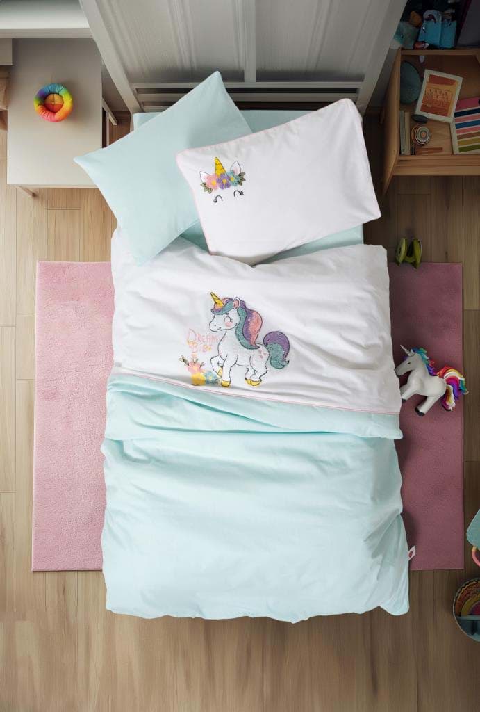 Cotton Box Punch Nakışlı Bebek Nevresim Takımı Doli Mint resmi