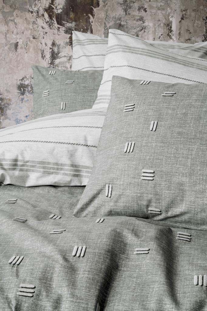 Cotton Box Klein Nakışlı Çift Kişilik Nevresim Takımı Patara Gri resmi