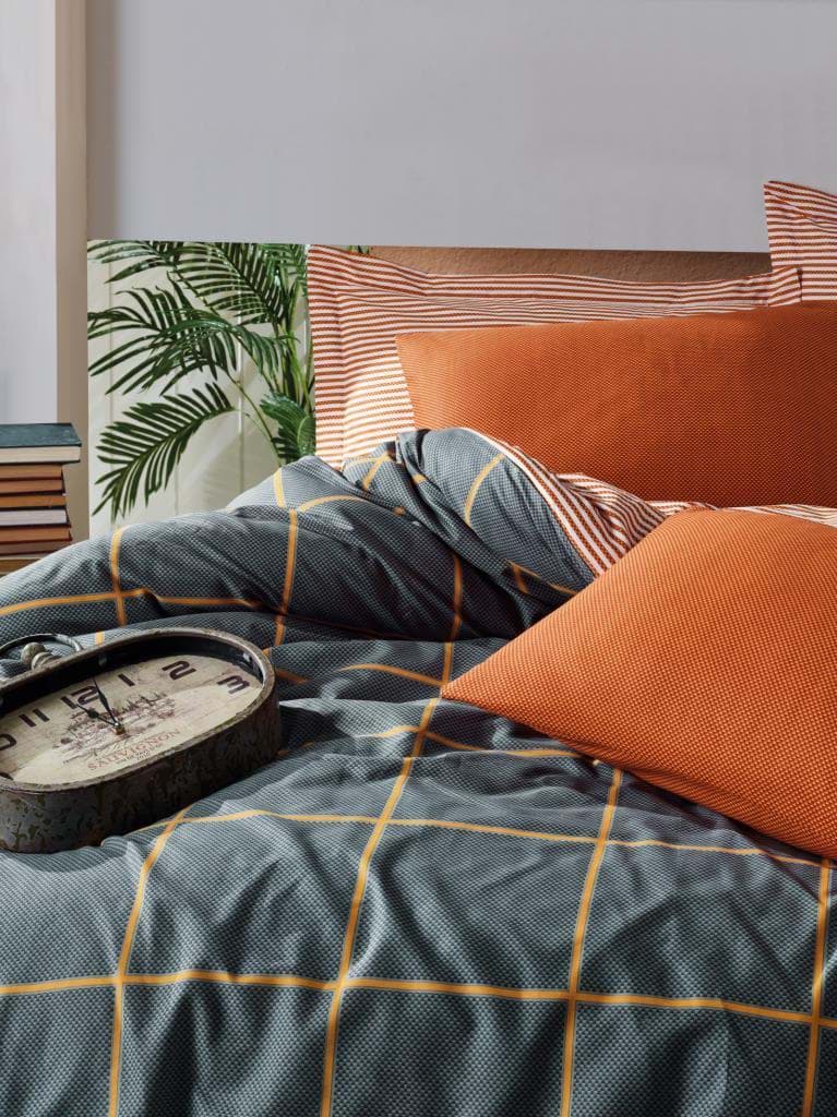 Picture of Cotton Box Modern Double Duvet Cover Set Stark Cinnamon