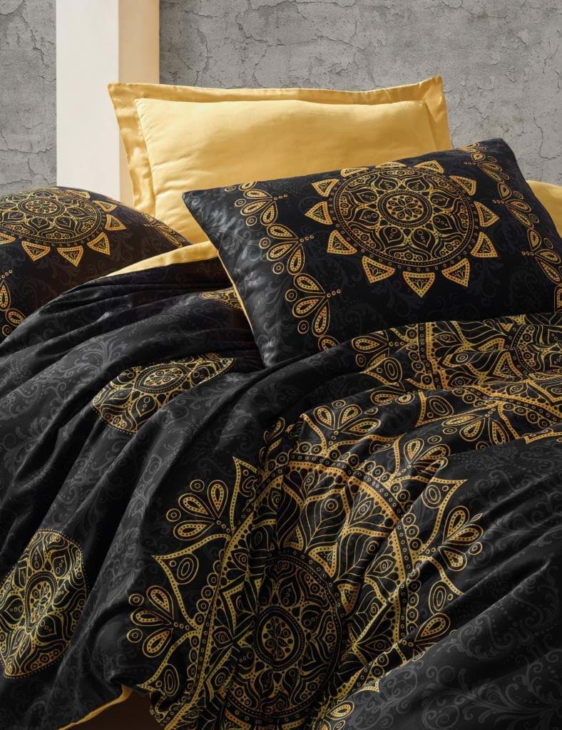 Picture of Cotton Box Double Satin Duvet Cover Set Alvina Gold