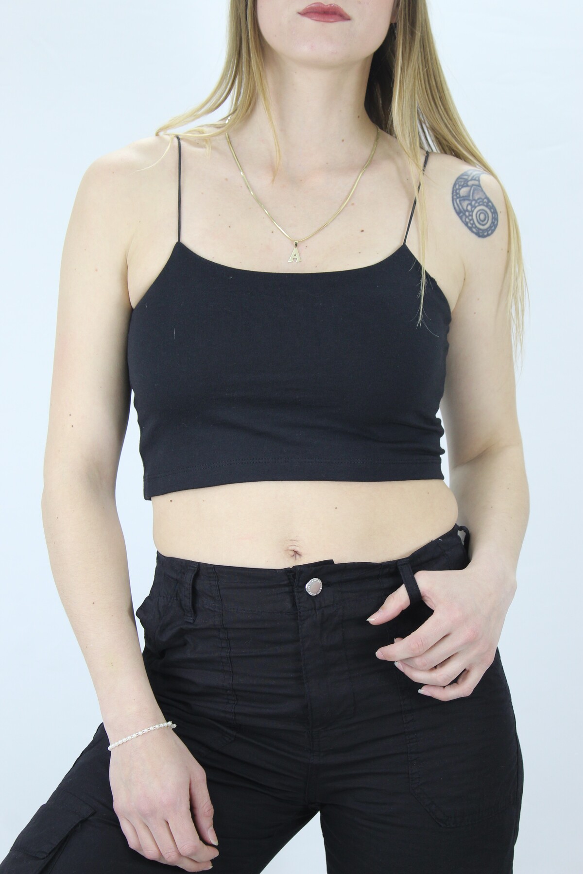 İp Askılı Atlet - Lks0202Siyah resmi