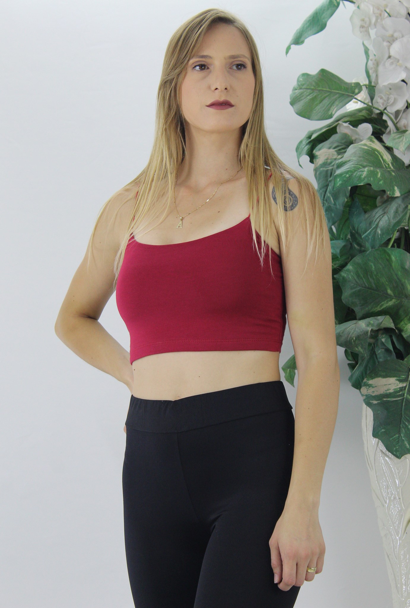 İp Askılı Atlet - Lks0303Bordo resmi