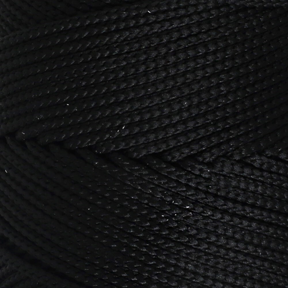 Loren Polyester Soft Macrame Siyah El Örgü İpi - LM040 - 34445 resmi