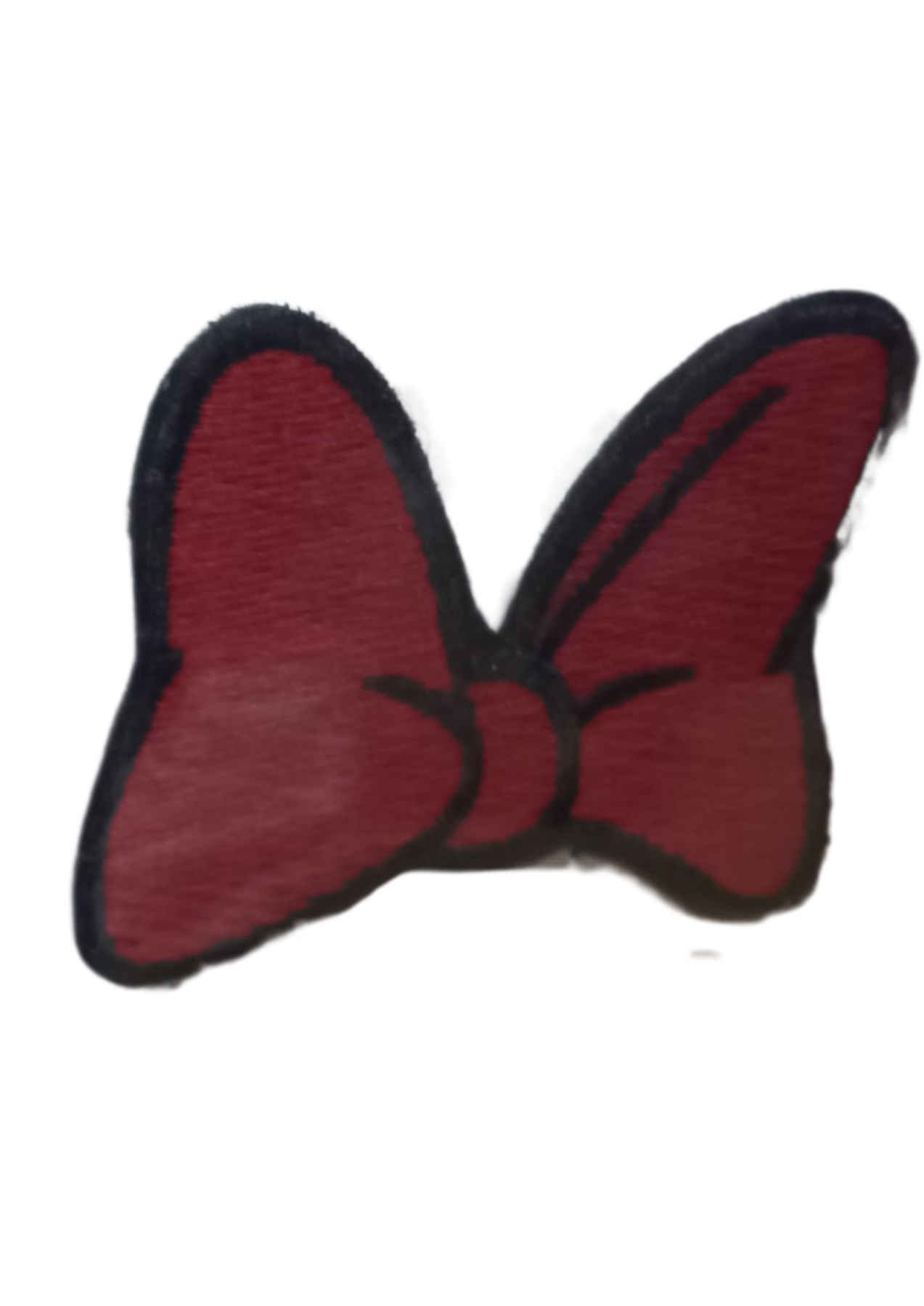 Aplike Ütü İle Yapışan Küçük Kelebek Kırmızı Arma 3x2 cm resmi