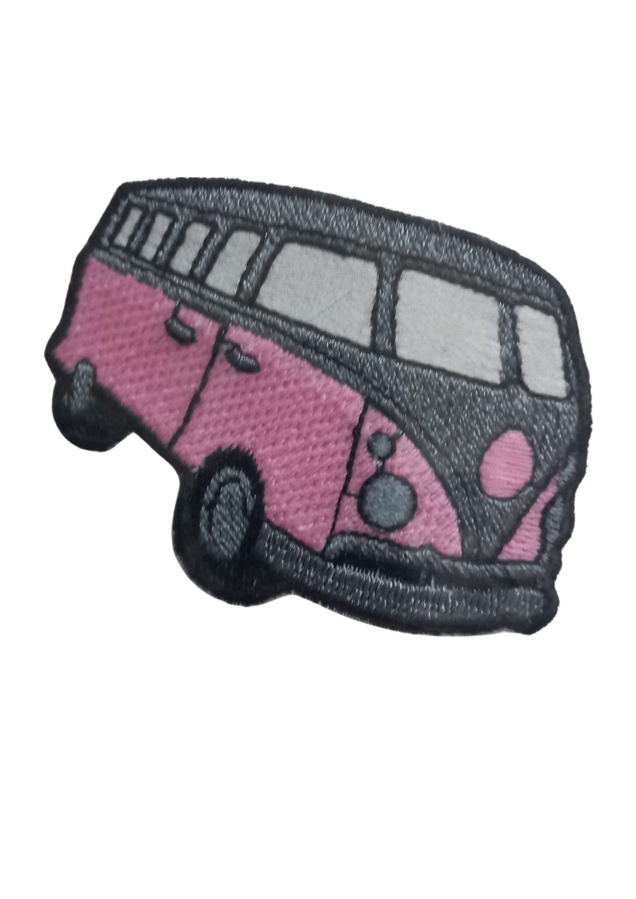 Aplike Ütü İle Yapışan Otobüs Pembe-Gri Arma 4x2,5 cm resmi