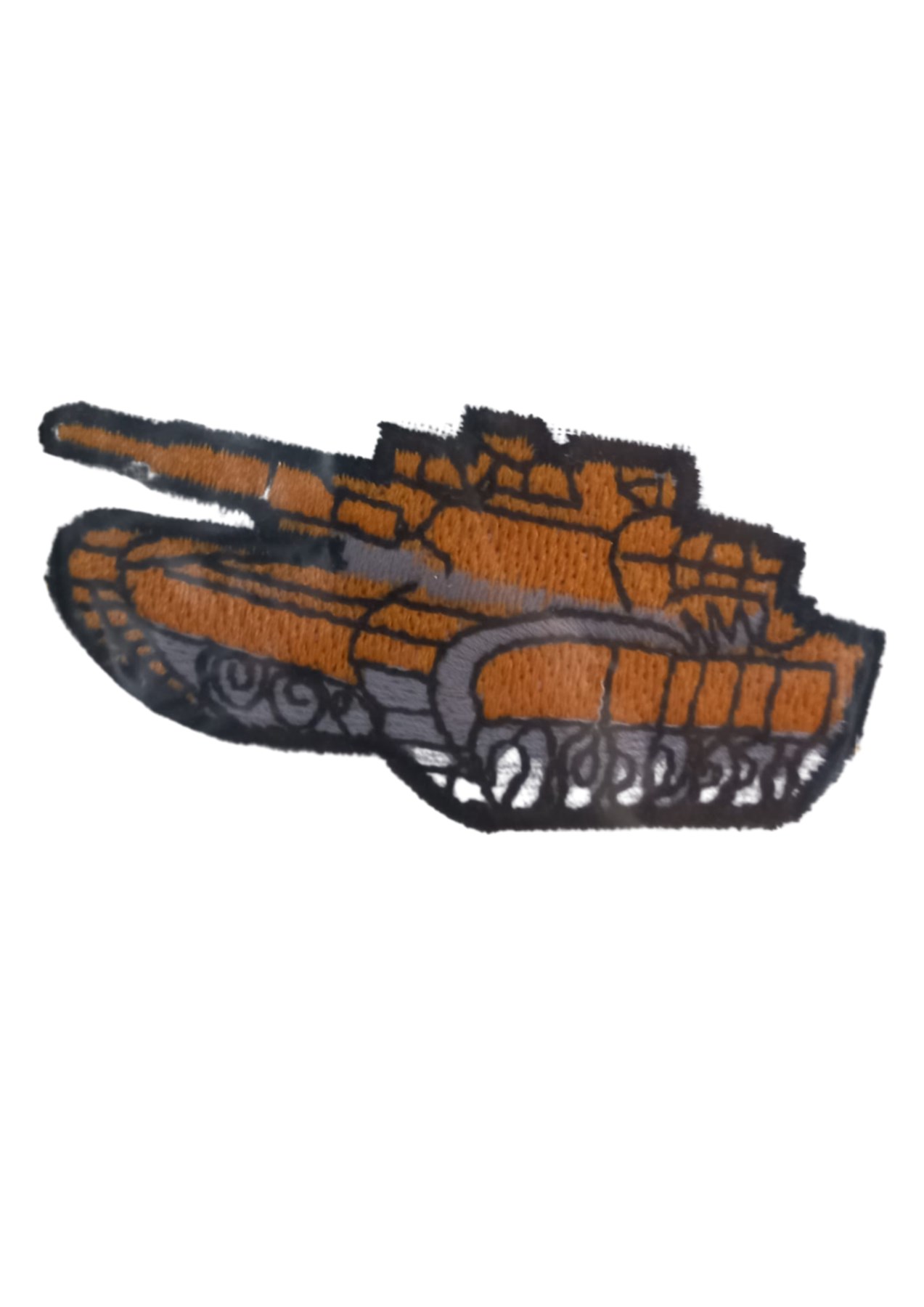 Aplike Ütü İle Yapışan Tank Turuncu Arma 4x3 cm resmi