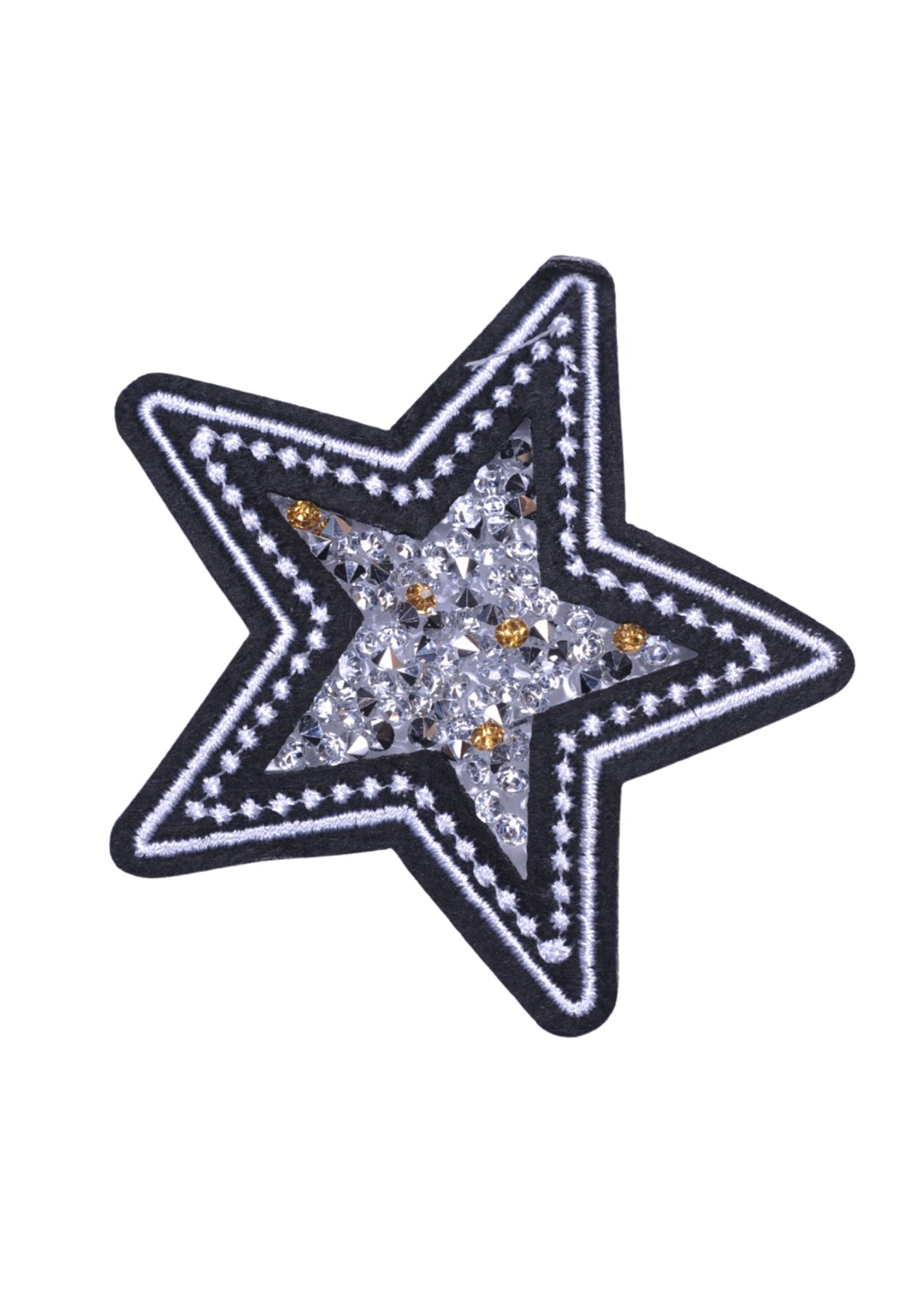 Aplike Ütü İle Yapışan Taşlı Yıldız Arma 5 cm resmi