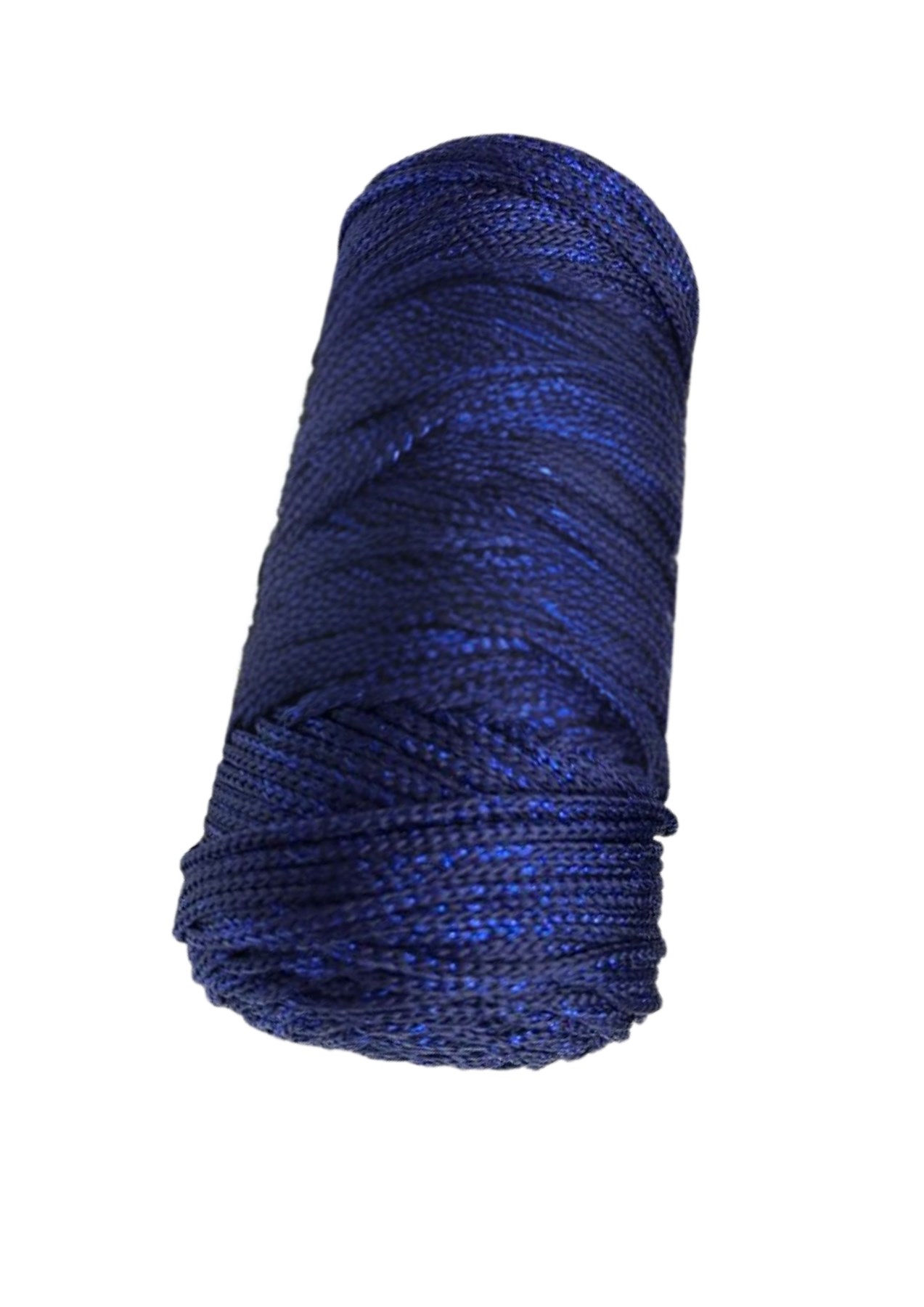 Makrome İpi 3mm Polyester Lacivert Simli resmi