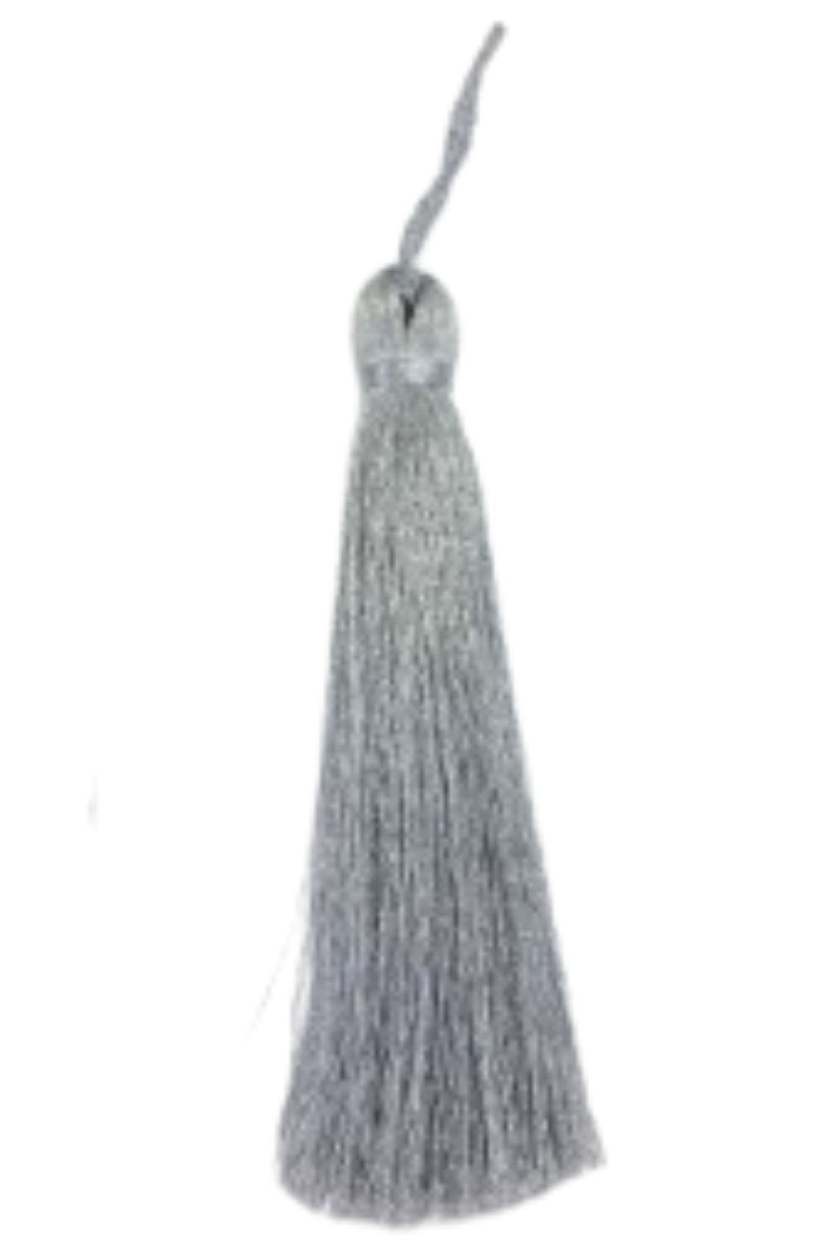 Püskül Tekli 5 cm 1 Adet Gümüş resmi