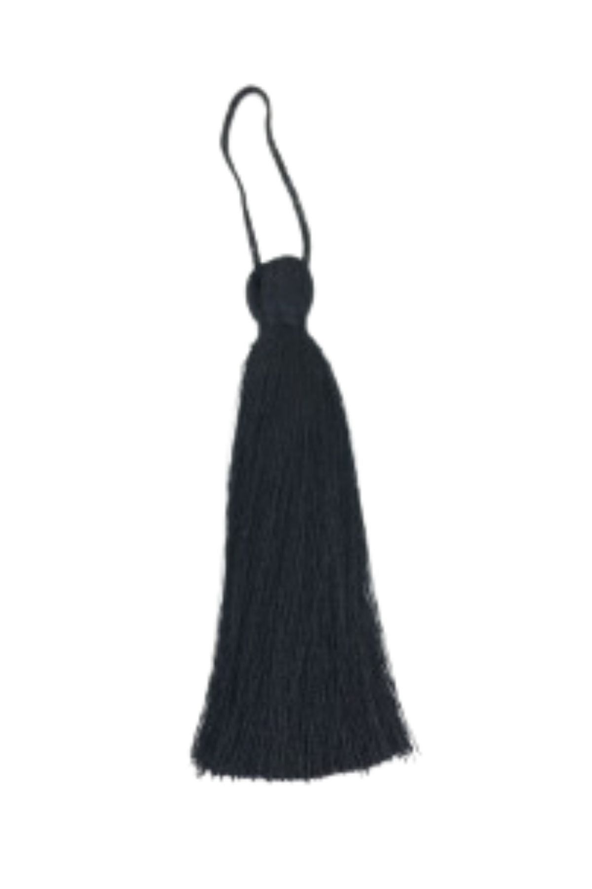 Püskül Tekli 5 cm 1 Adet Siyah resmi