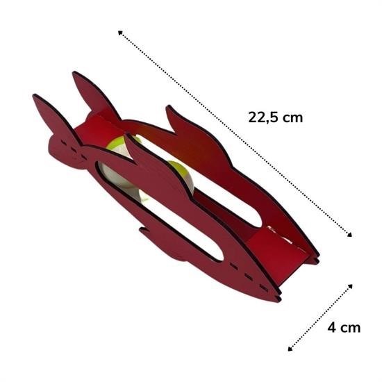  Turkish E Market®  Kediler İçin Ahşap 2 Toplu Eğimli  Sevimli Balık Şeklinde Eğitim Amaçlı Oyuncak   resmi