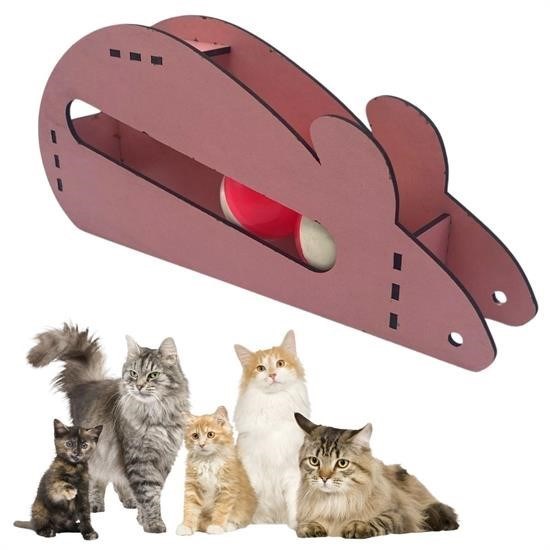 Turkish E Market®  Fare Kedi Oyunu Ahşap 2 Toplu Kedi Oyuncağı Tahta Kedi Oyunu Tahta Fare Ve Toplu Oyuncak  resmi