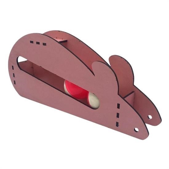 Turkish E Market®  Fare Kedi Oyunu Ahşap 2 Toplu Kedi Oyuncağı Tahta Kedi Oyunu Tahta Fare Ve Toplu Oyuncak  resmi