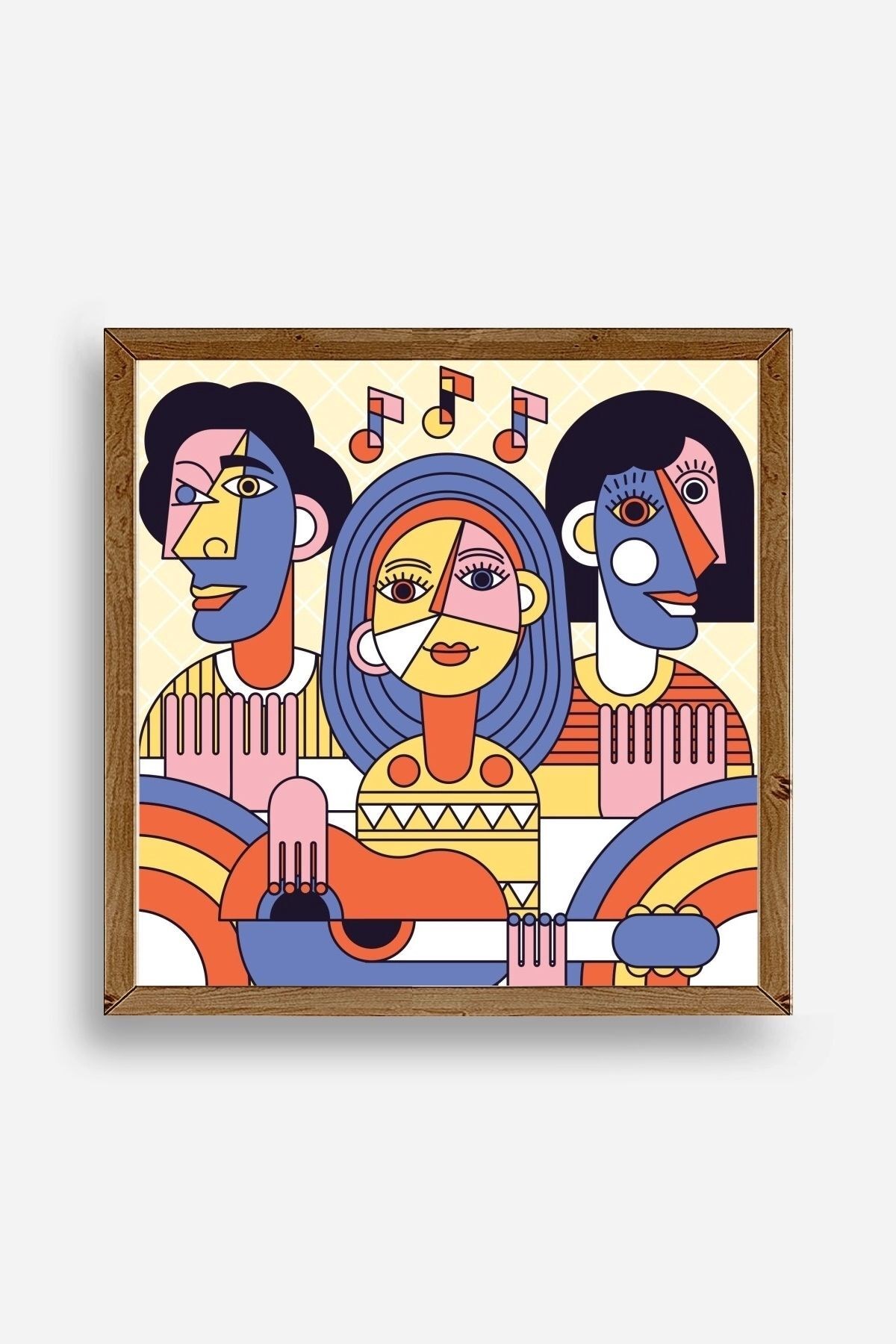 Modern Ahşap Çerçeveli Tablo resmi