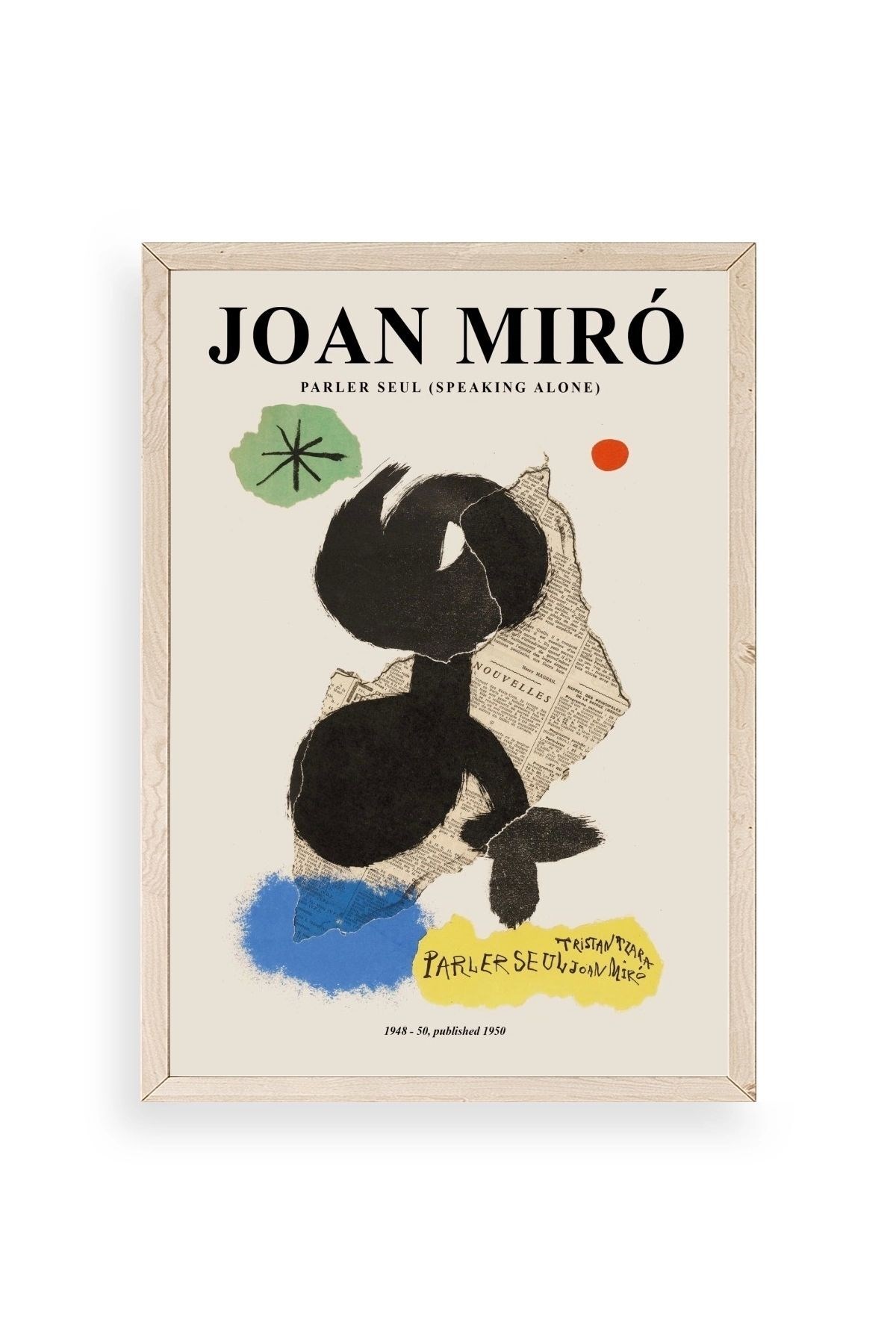 Joan Miro Ahşap Çerçeveli Tablo resmi