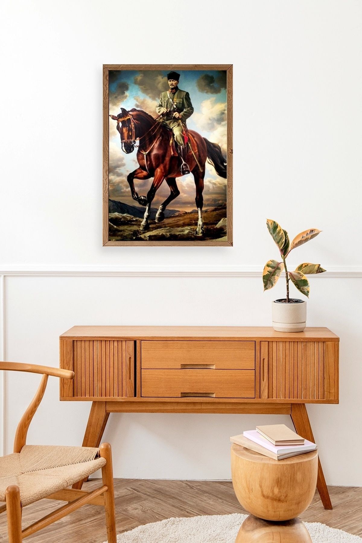 Atatürk Ahşap Çerçeveli Tablo resmi