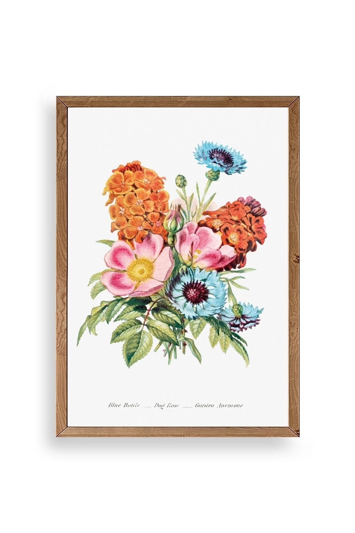 Bahar Çiçekleri Ahşap Çerçeveli Tablo resmi