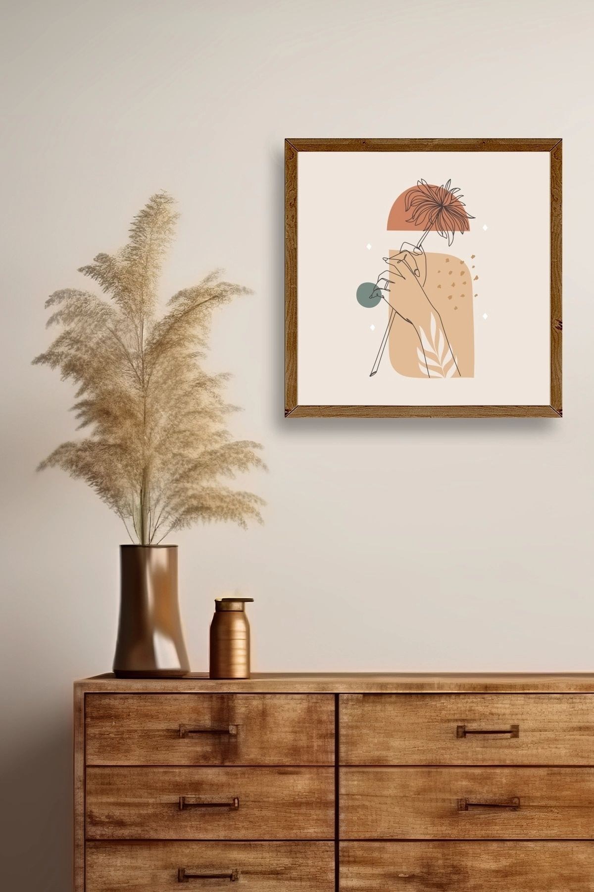 Modern Ahşap Çerçeveli Tablo resmi