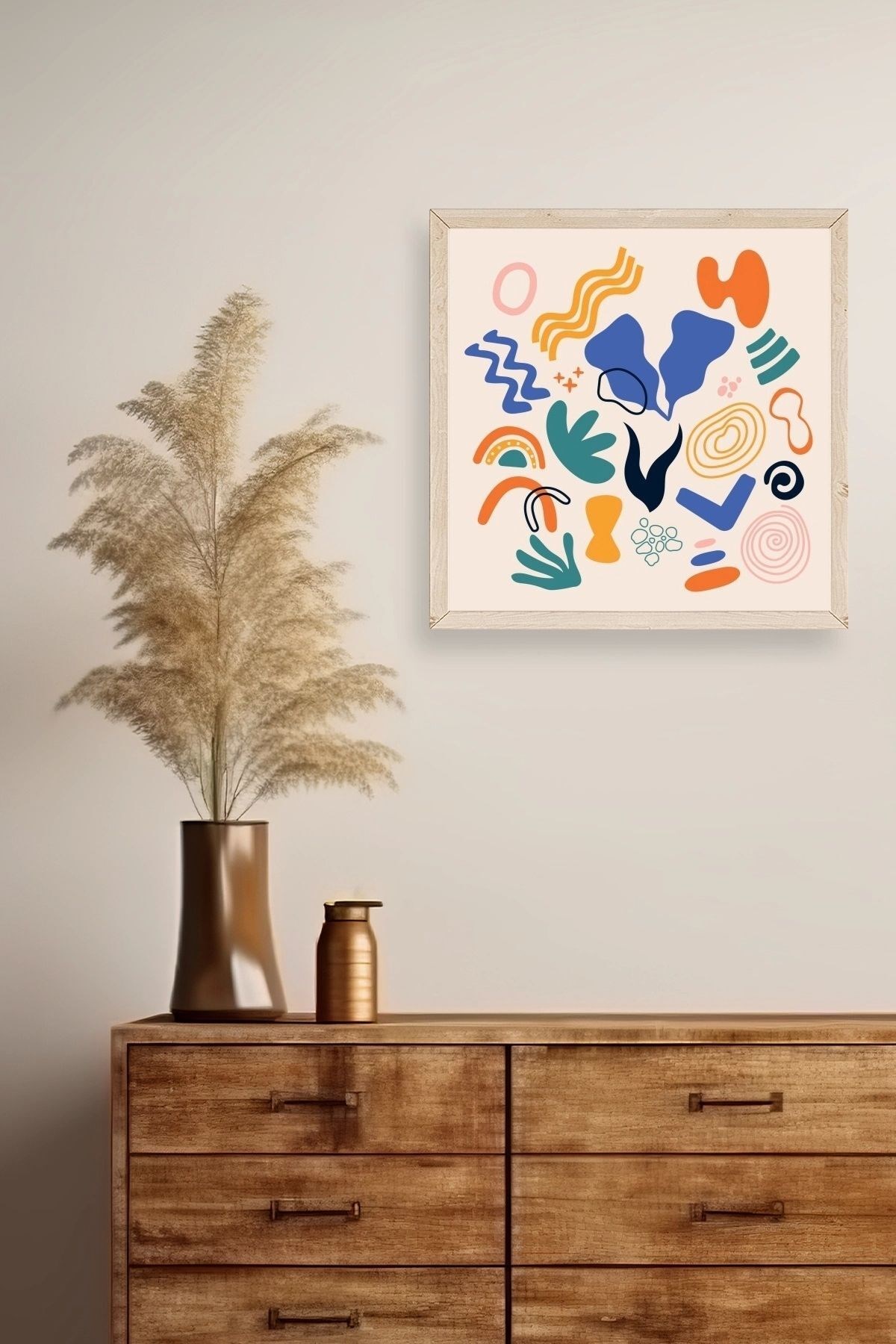 İllüstrasyon Ahşap Çerçeveli Tablo resmi