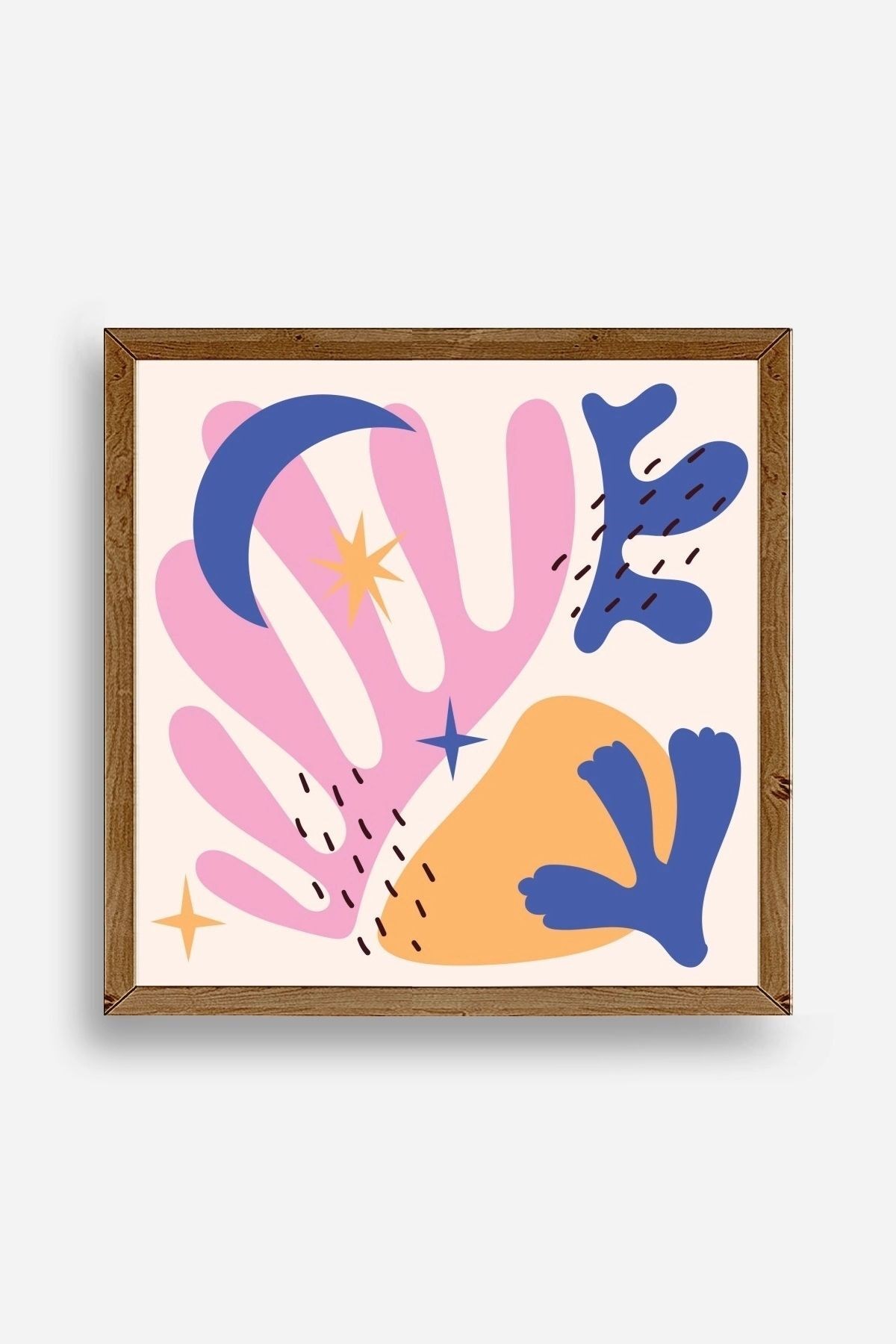 Soyut Ahşap Çerçeveli Tablo resmi