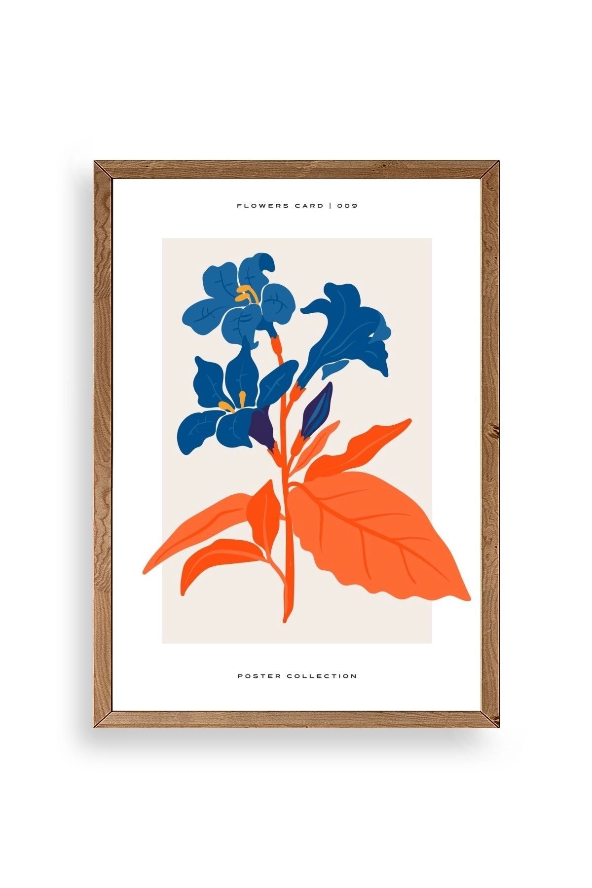 Çiçekler Ahşap Çerçeveli Tablo resmi