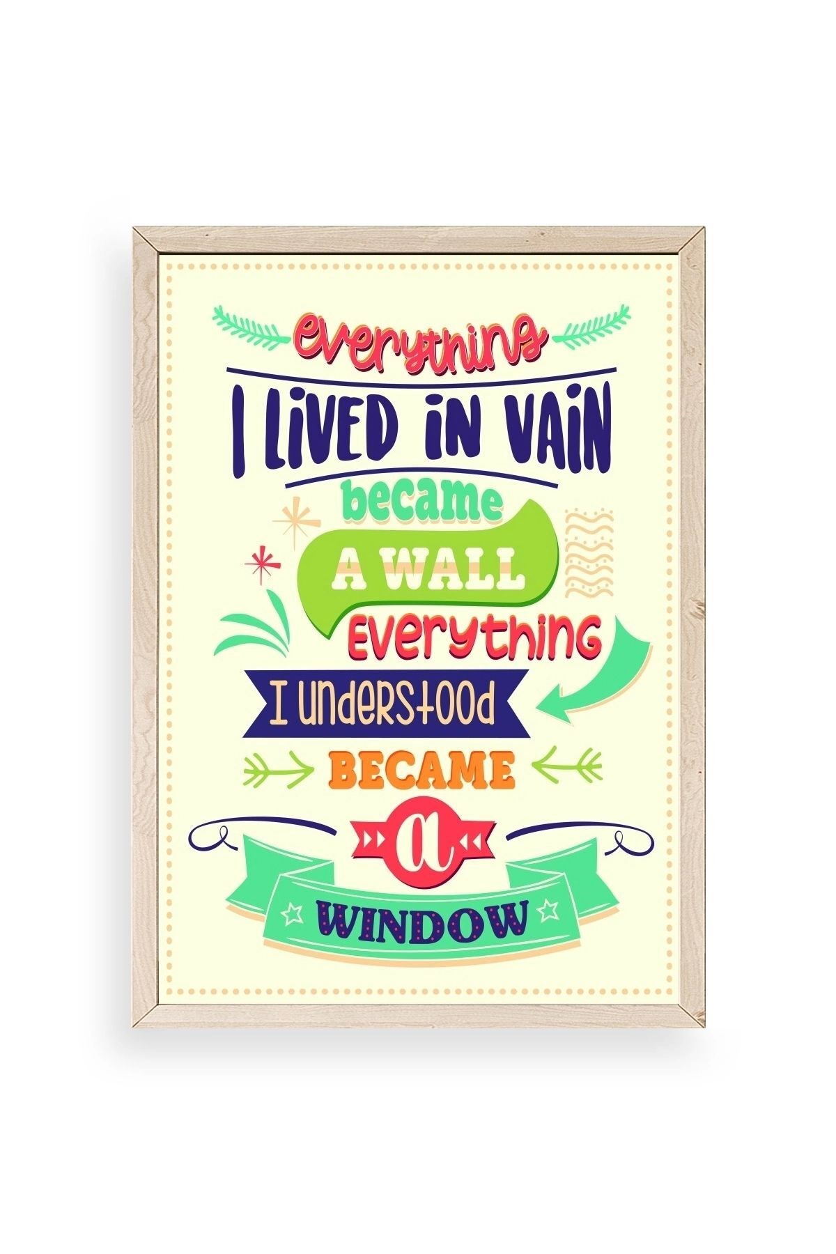 Motto Ahşap Çerçeveli Tablo resmi