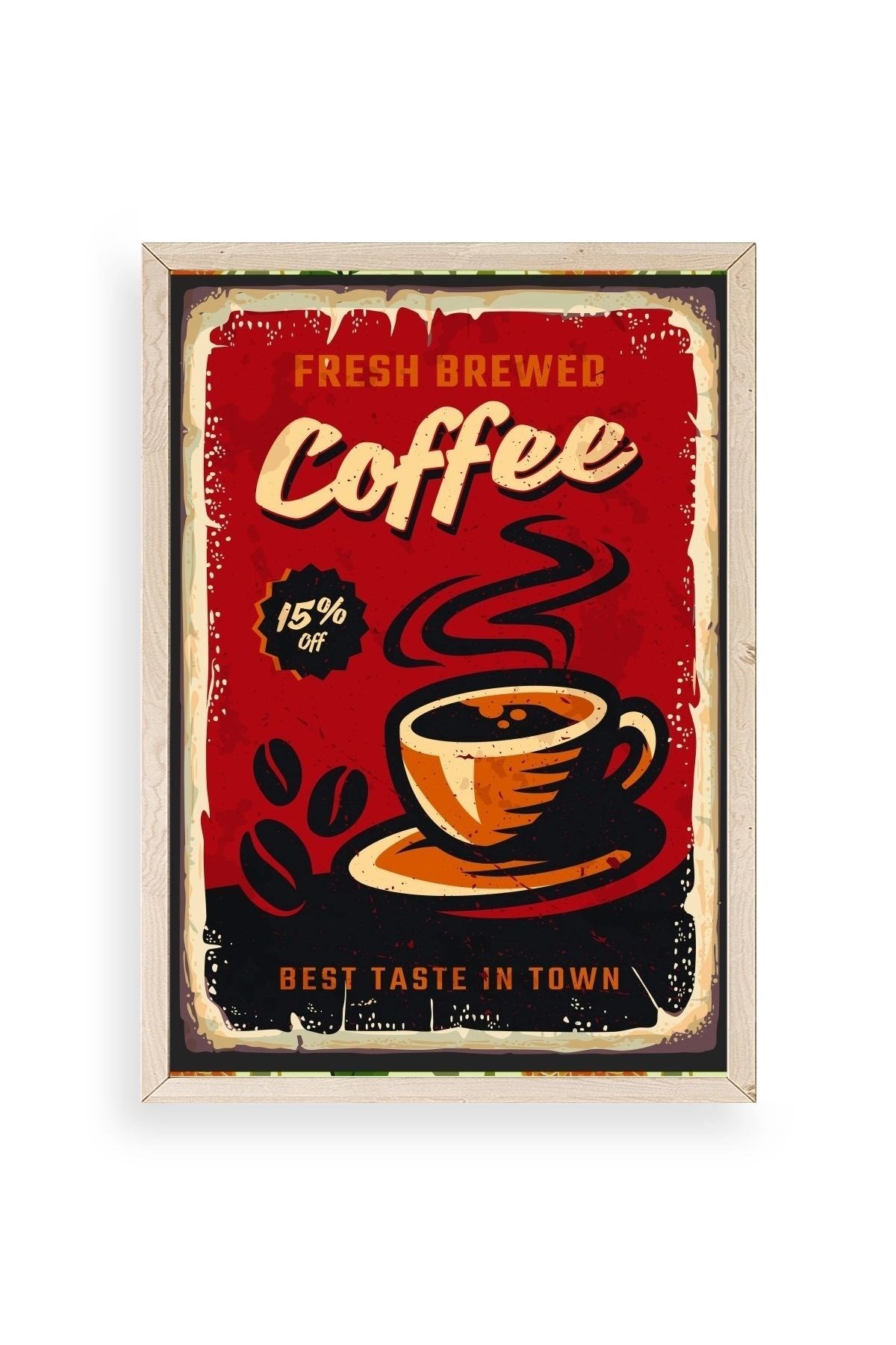 Kahve Ahşap Çerçeveli Tablo resmi