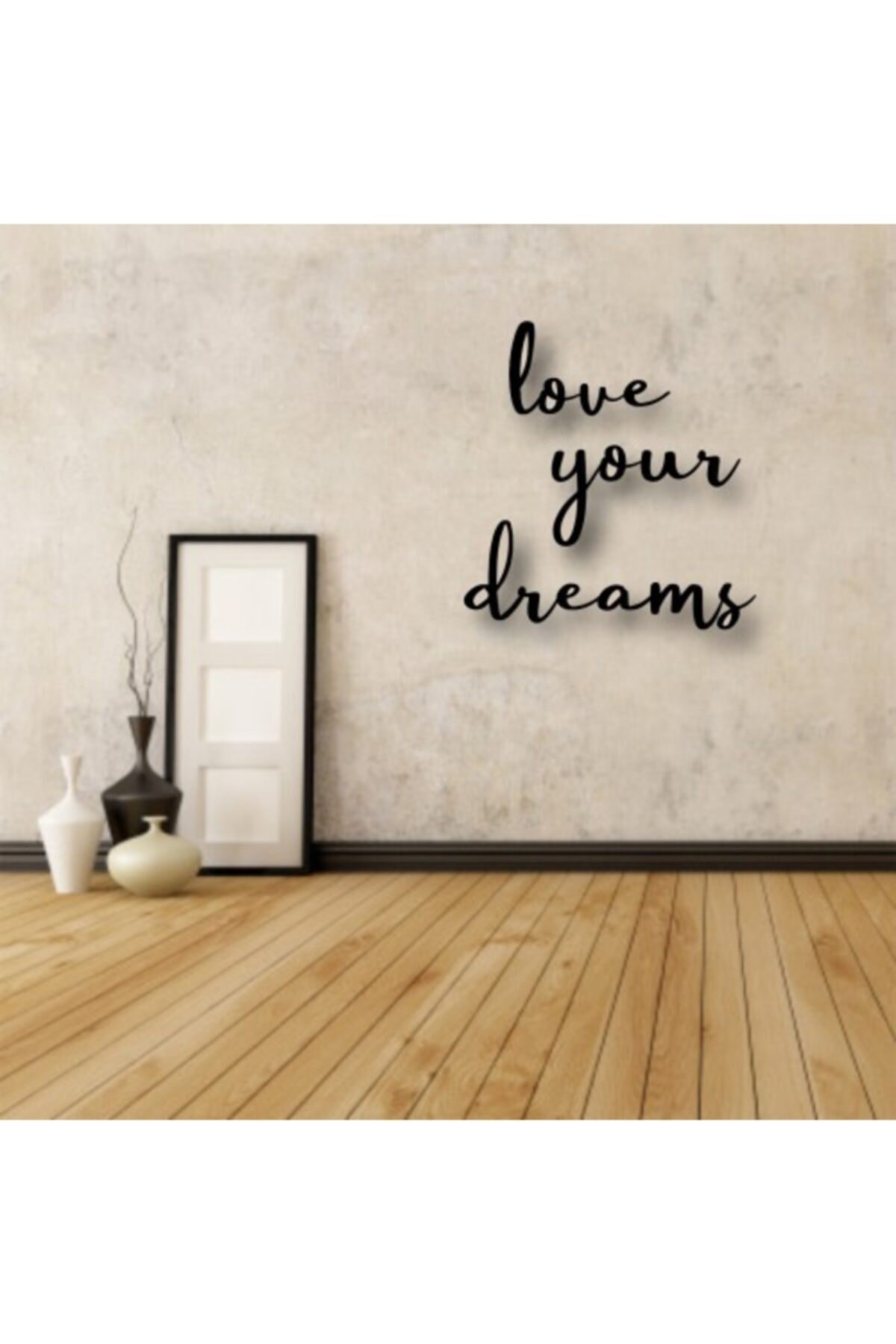 Love Yours Dreams Yazılı Ahşap Tablo resmi