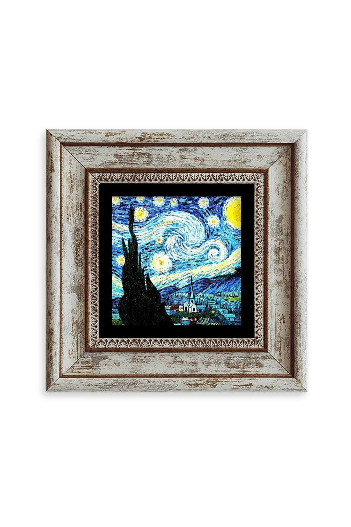 Van Gogh Çerçeveli Taş Tablo resmi