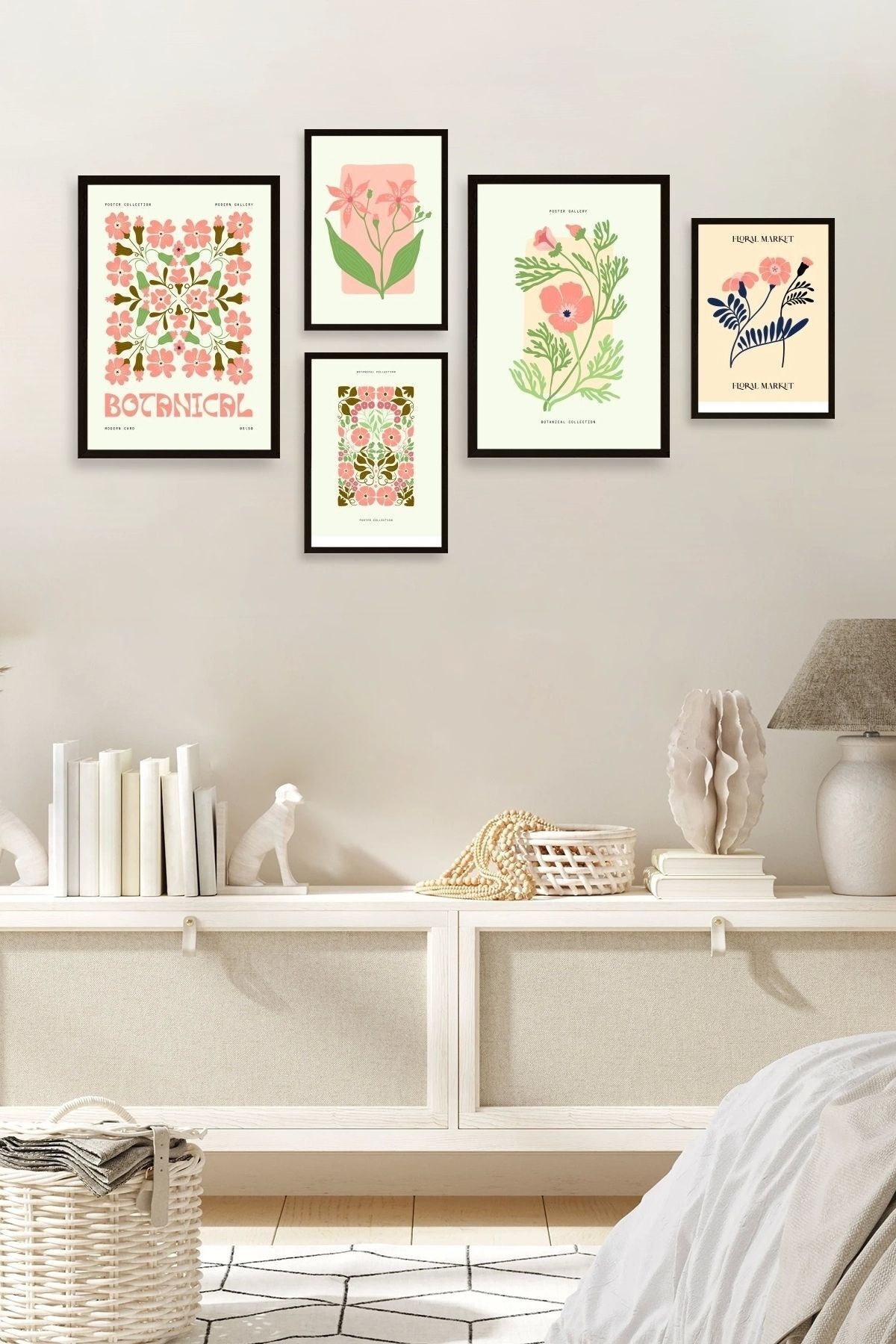 Flower Market 5'li Tablo resmi