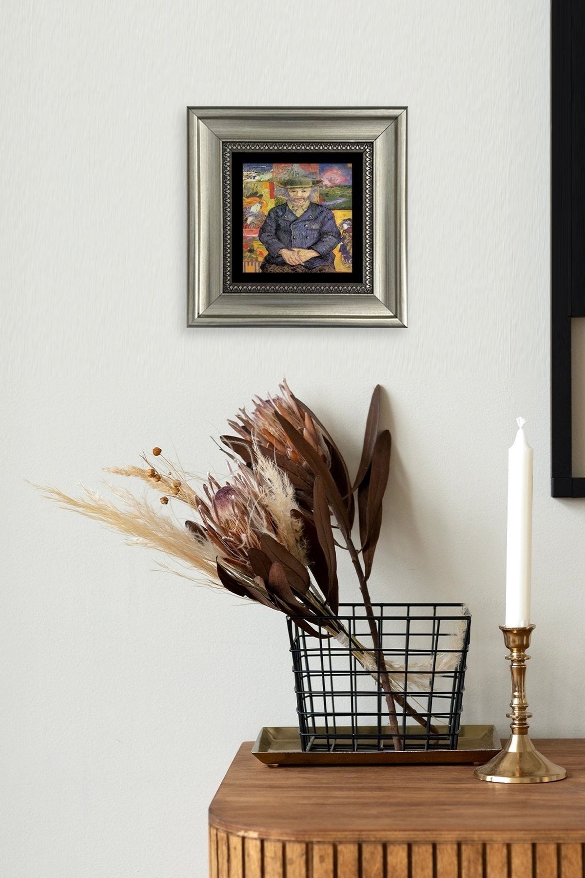 Van Gogh Çerçeveli Taş Tablo resmi