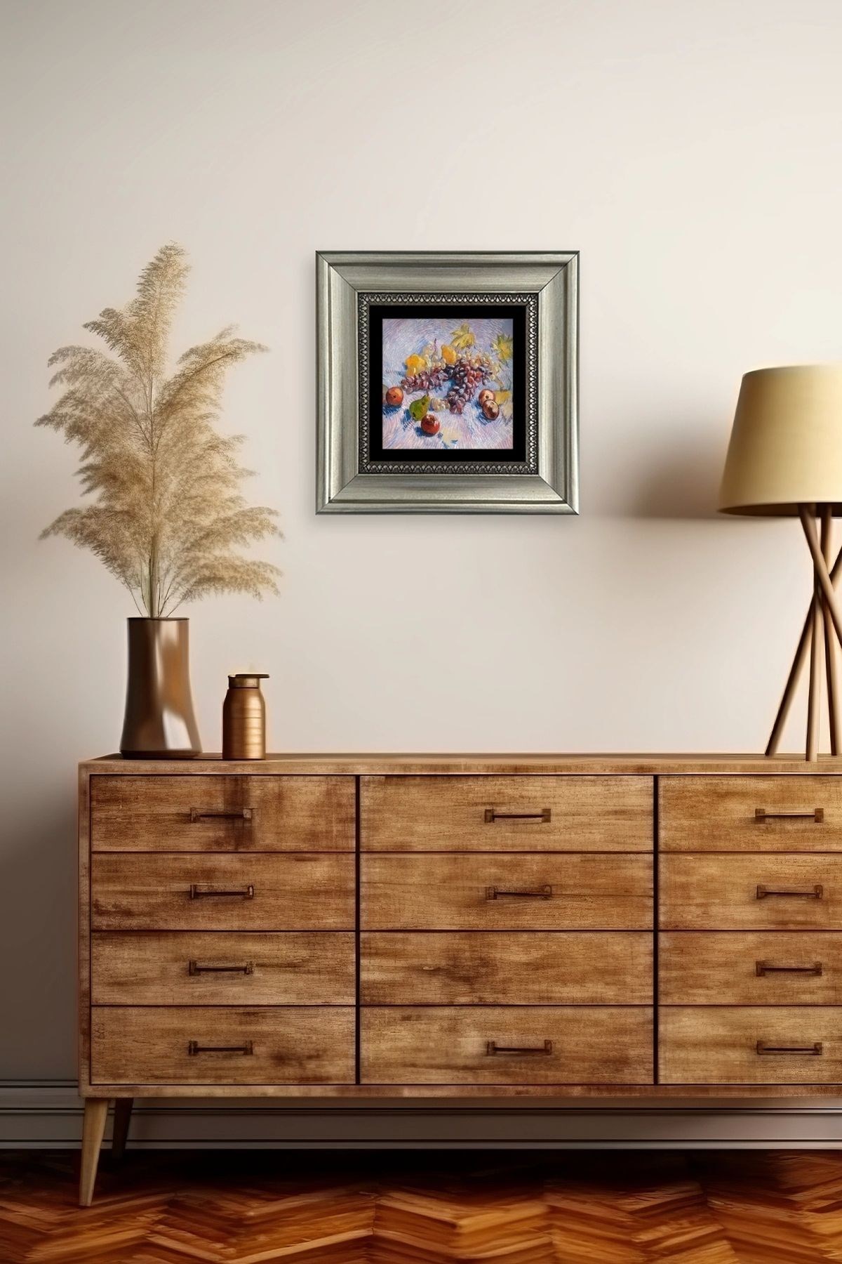 Van Gogh Çerçeveli Taş Tablo resmi